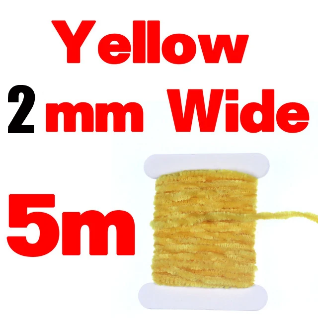 Yellow Wifreo 2 мм 3 мм завязывание мушек синель для шерстяных червей пиявки Стример Летать завязывание материал тела цвет красный черный оливковый желтый - Цвет: Yellow