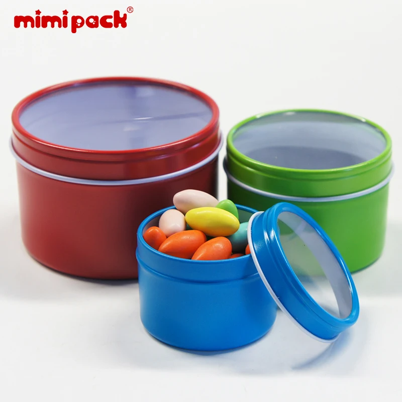 Mimipack маленькие глубокие круглые банки с прозрачным окном и верхней крышкой