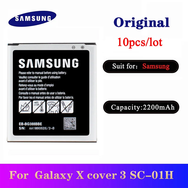 10 шт./лот EB BG388BBE Оригинальный аккумулятор для Samsung Galaxy Xcover 3 G388 G388F G389F сменная