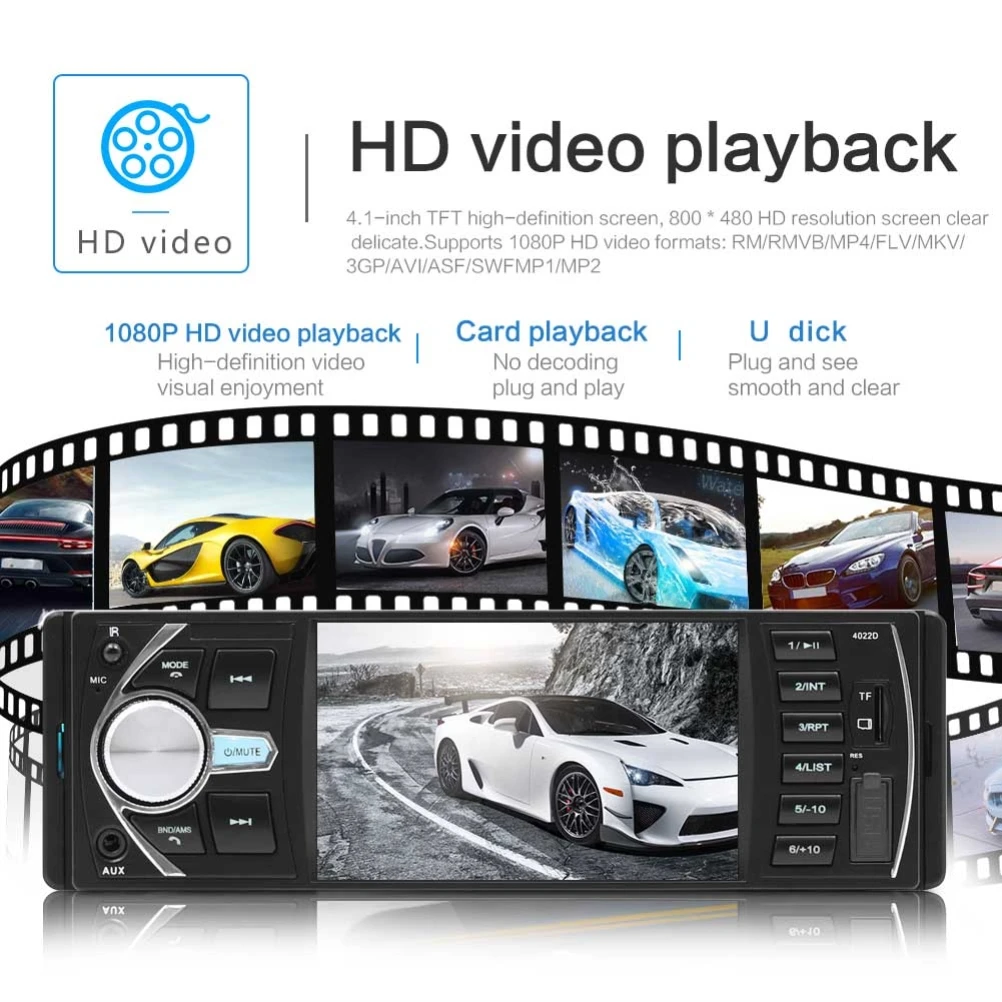 

1 Din 4.1inch Car Multimedia Android Video Player 1DIN Stereo USB 2.0 Car radio Bluetooth MP5 Player with TFT digital screen