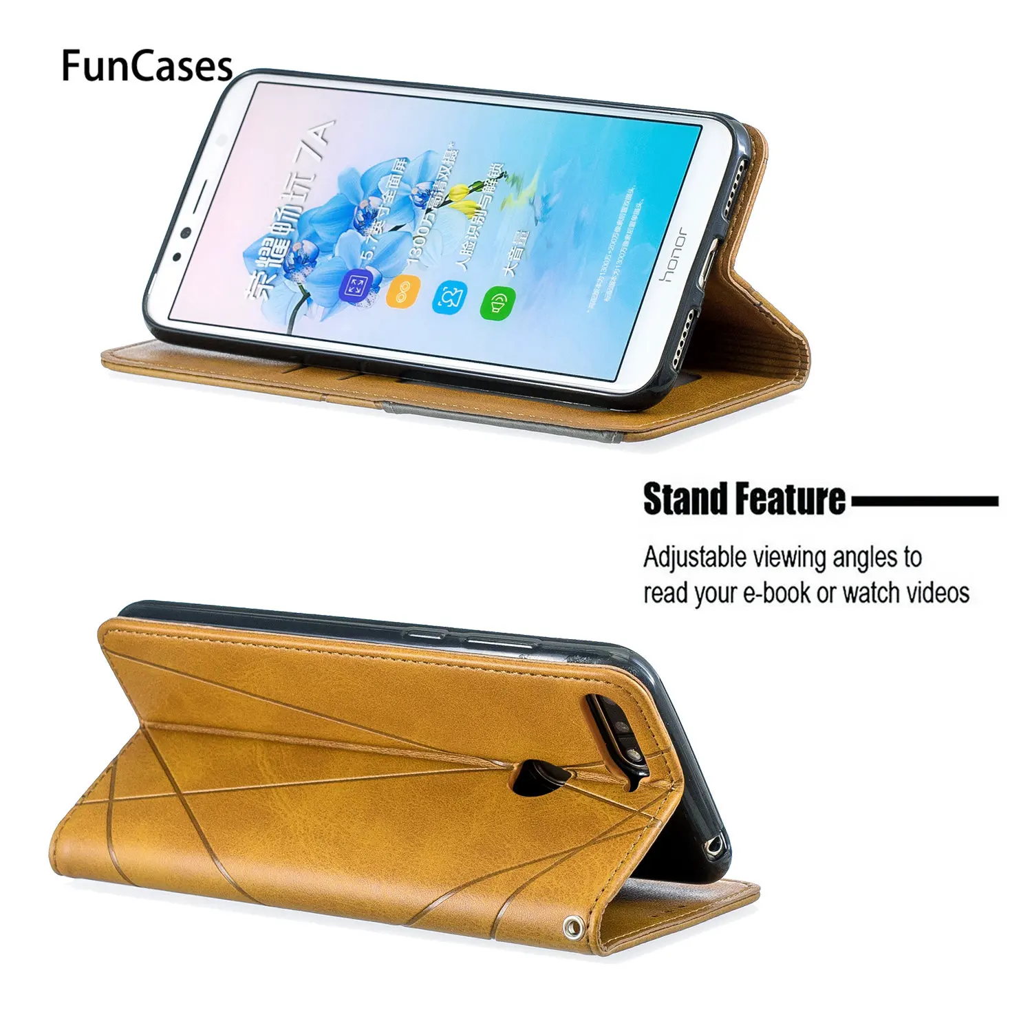 Обложка Чехлы для huawei P20 Lite 2019 простой раскладной чехол кошелек Чехол Nova 3e Honor 7A 7C P