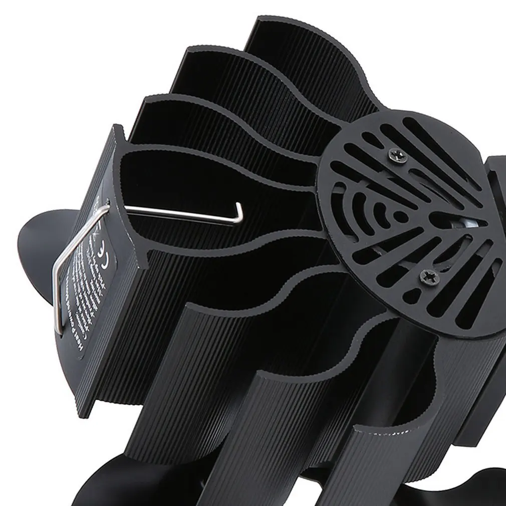

4-Blade Heat Powered Stove Fan for Wood Log Burner Fireplace Increases 80% More Warm Air than 2 blade Fan Fireplace