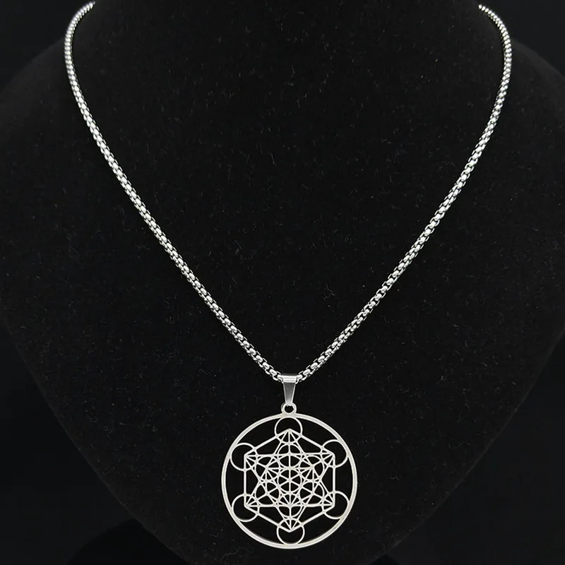 

Fashion Titanium Steel Moon Female Necklace Magic Array Stainless Steel Hollow Pendant Chain Pendant