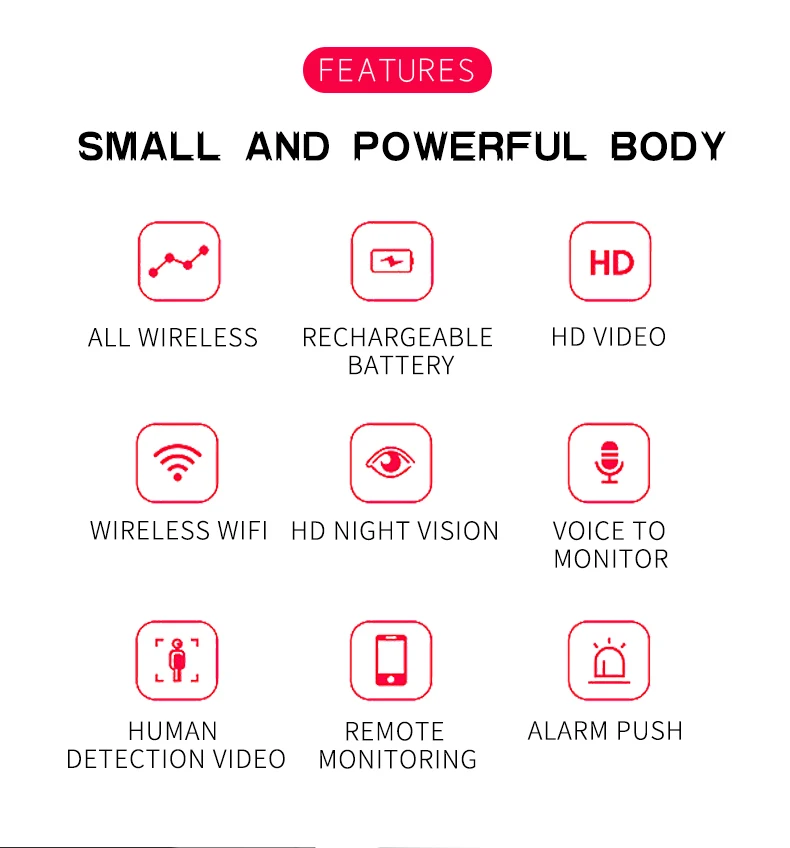 Мини Wifi камера 1080P HD камера видеонаблюдения CCTV камера ночного видения беспроводная сетевая ip-камера CMOS детский монитор