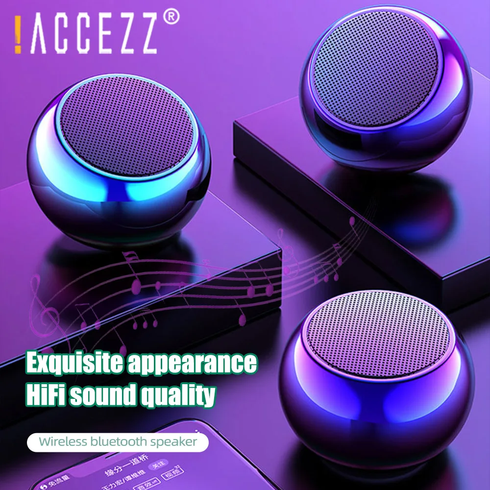 

!ACCEZZ Wireless Bluetooth Speaker For Mobile Phone Laptop Speaker Portable Outdoor Home Loudspeaker Stereo Bass Surround Column