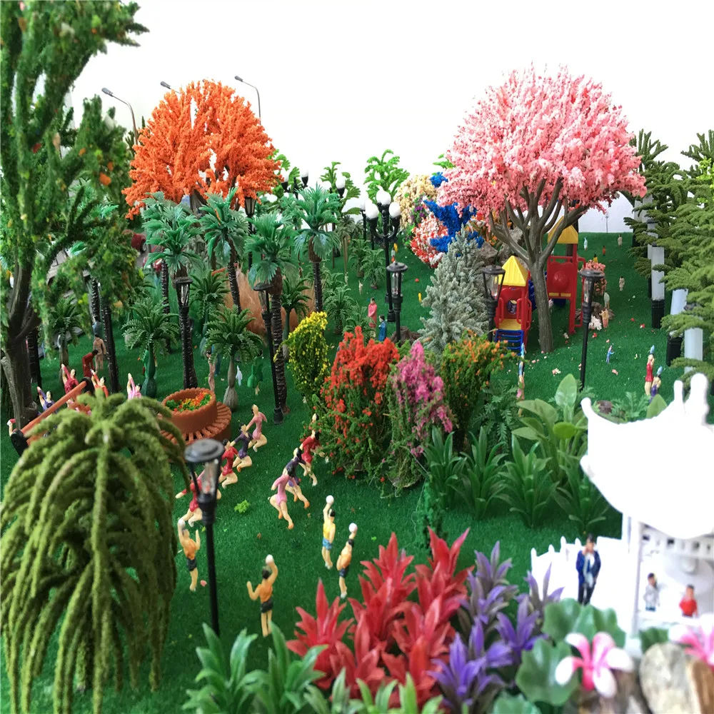 Материалы для моделирования архитектуры 10 шт. 4 см проволока цветок миниатюрный