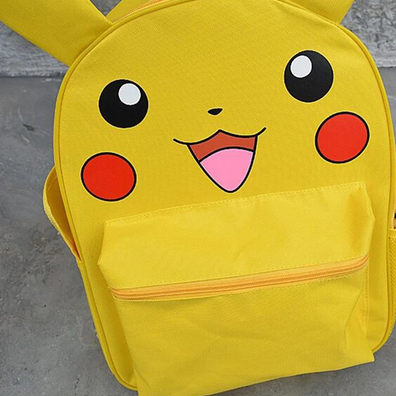 2019 новый модный желтый рюкзак Pokemon для девочек Пикачу Рюкзаки Женские холщовые