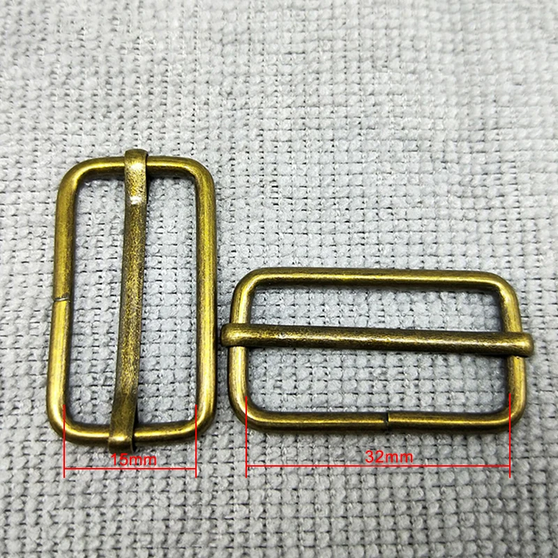 Металлическая Регулируемая прямоугольная D образная Пряжка 50 шт./лот для