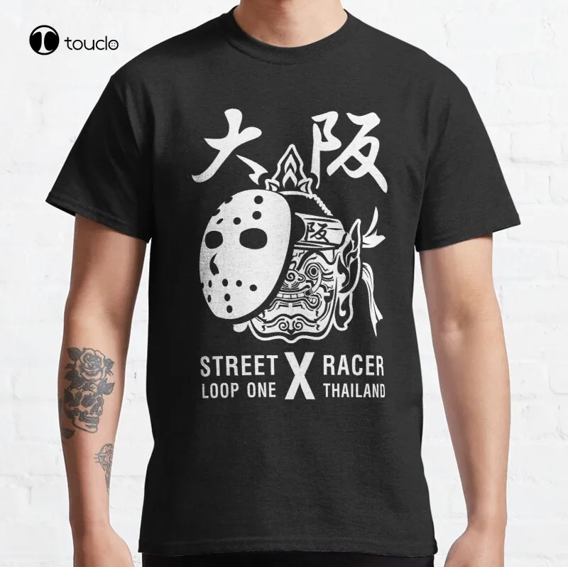 

Loop One Thai Style Street Racer Kanjo T-Shirt Jdm Civic Ef9 Kanjozoku Classic T-Shirt Cotton Tee Shirt