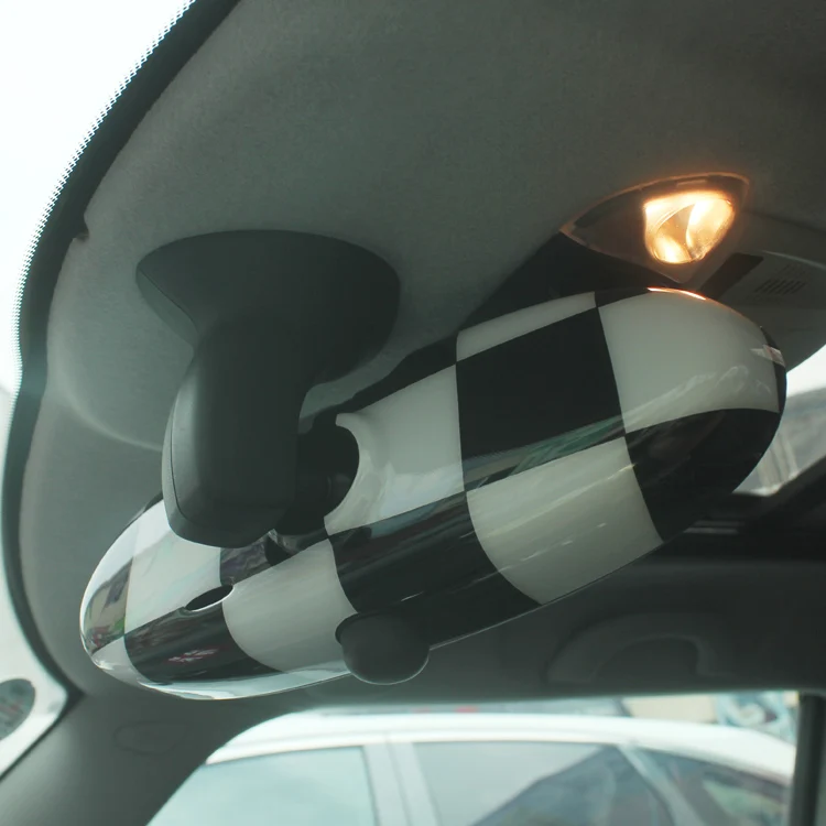 Чехол для зеркала заднего вида с белым/черным флагом Великобритании BMW Mini Cooper