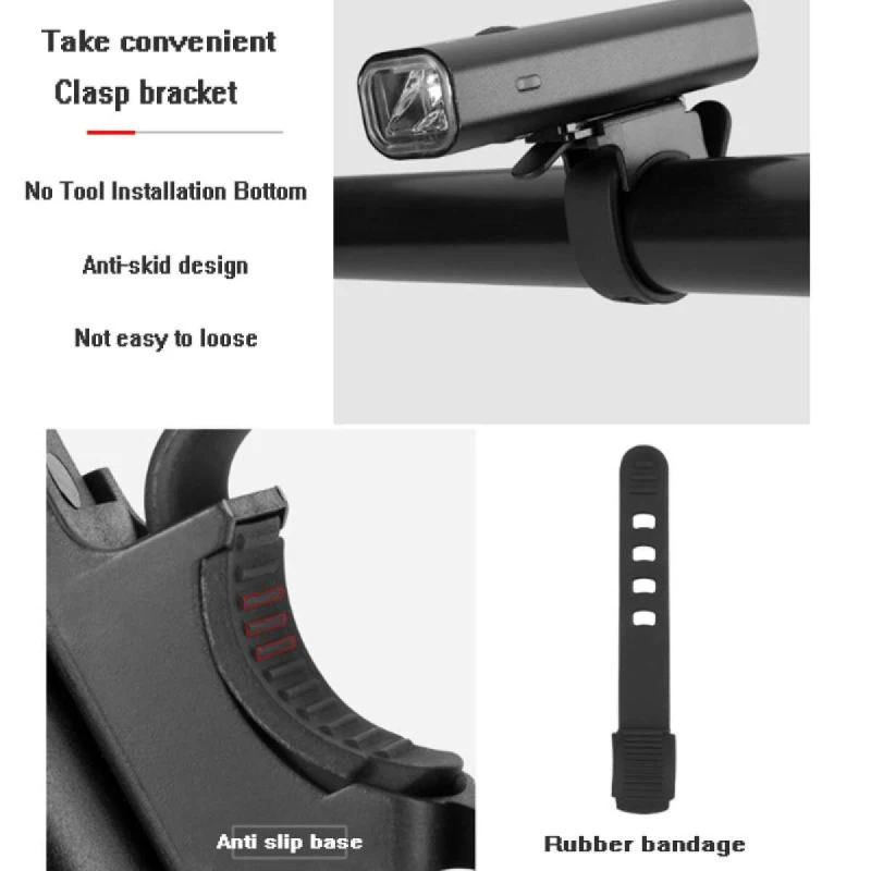 

Bike Light Waterproof USB Rechargeable LED 2000mAh MTB Front Lamp Headlight Aluminum Alloy Ultralight Flashlight Bicycle Light
