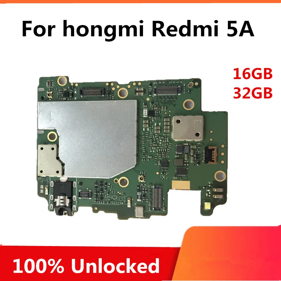 16gb 32gb Original Unlock Motherboard For hongmi Redmi 5A Full Working For hongmi Redmi 5A Logic board mainboard Good Tested