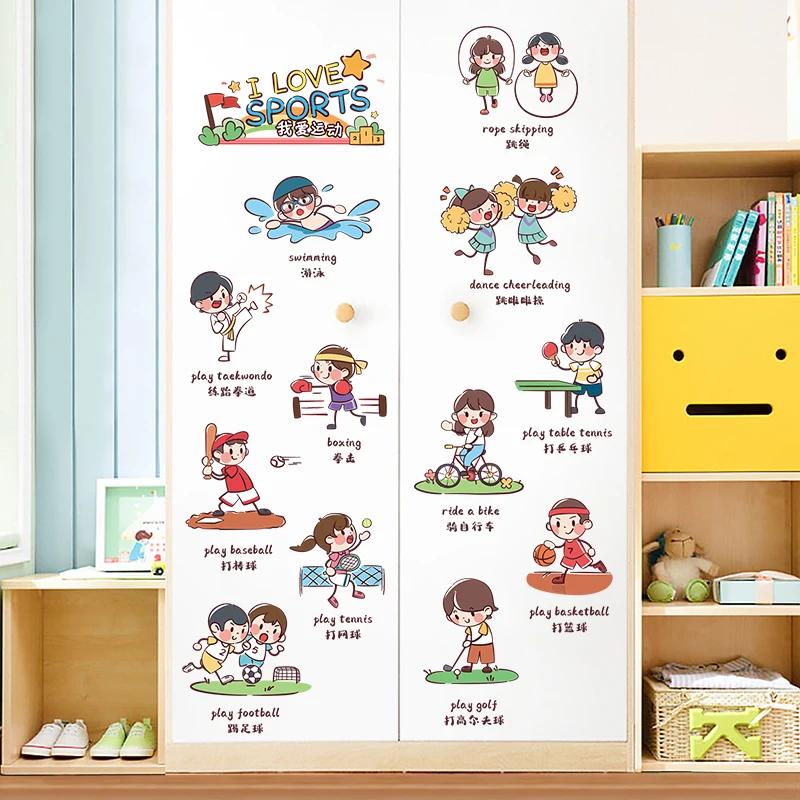 

Cartoon Early Teaching Wall Stickers for Kids Room Children's Bedroom Wall Decor Decals Baby Room Decoration Wallpaper