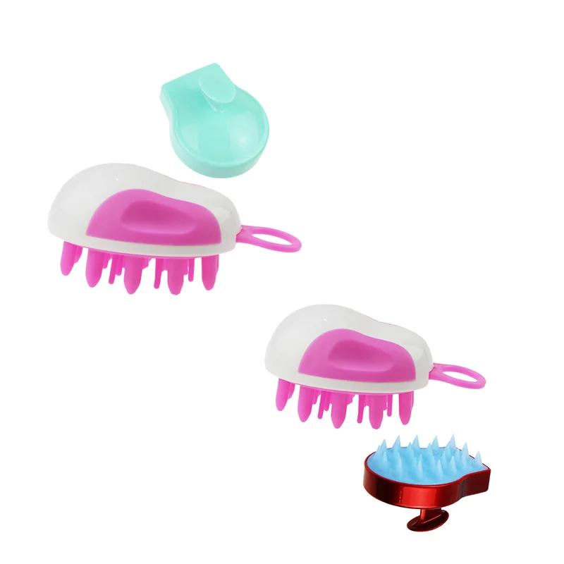 

2Pcs Hair Scalp Massager Silicone Shampoo Massage Brush Washing Hair Comb