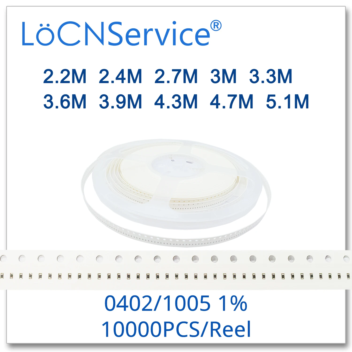 LoCNService 0402 1% 10000 шт. 2 м 4 М 7 3 6 9 5 1 1005 резистор Ом|Запасные части| |