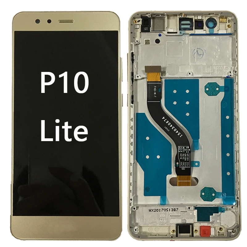 Оригинальный ЖК экран для HuaWei P 10 Lite дисплей с рамкой сенсорный цифровым