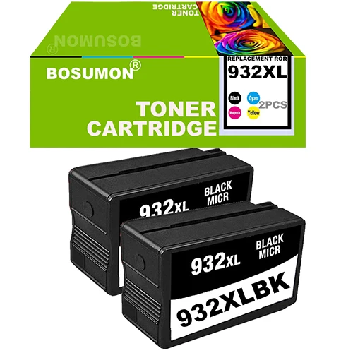 2bk 1 комплект 932XL 933 для hp 932 933XL сменный чернильный картридж для hp Officejet 6100 6600 6700 7110 7610 7612 принтер - Цвет: 2bk