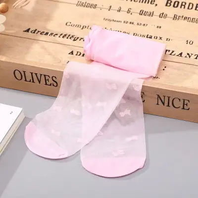 Pink Летние тонкие детские колготки для девочек, балетные танцевальные прозрачные чулки для маленьких девочек прозрачные детские колготки для девочек возрастом от 2 до 15 лет, 00 - Color: Pink
