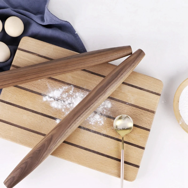 Натуральный Черный грецкий орех Скалка мелкая шлифовка без дополнительного