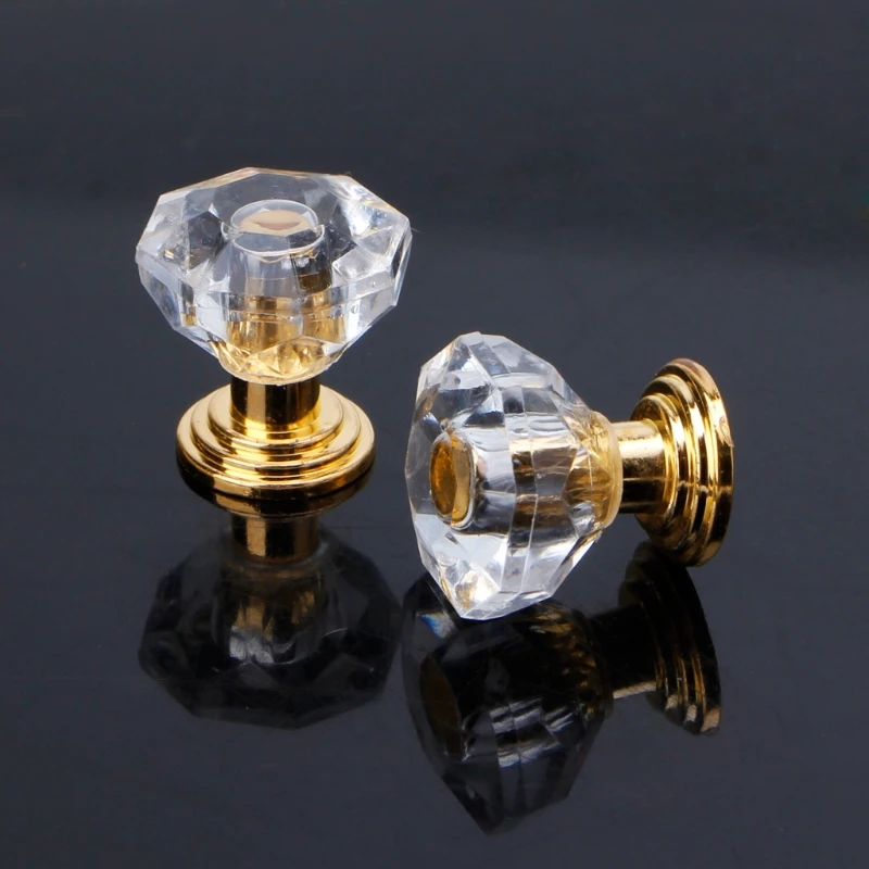 10PCS Diamond Shape Crystal Glass Cabinet Knob Drawer Pull Handle For Jewelry Box | Обустройство дома