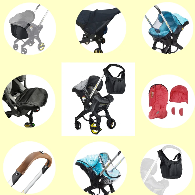 Baby Stroller Accessories For Doona Car Seat Fabric Replacement Rain Cover Winter Footmuff Storage Bag Cushion Mat | Мать и ребенок