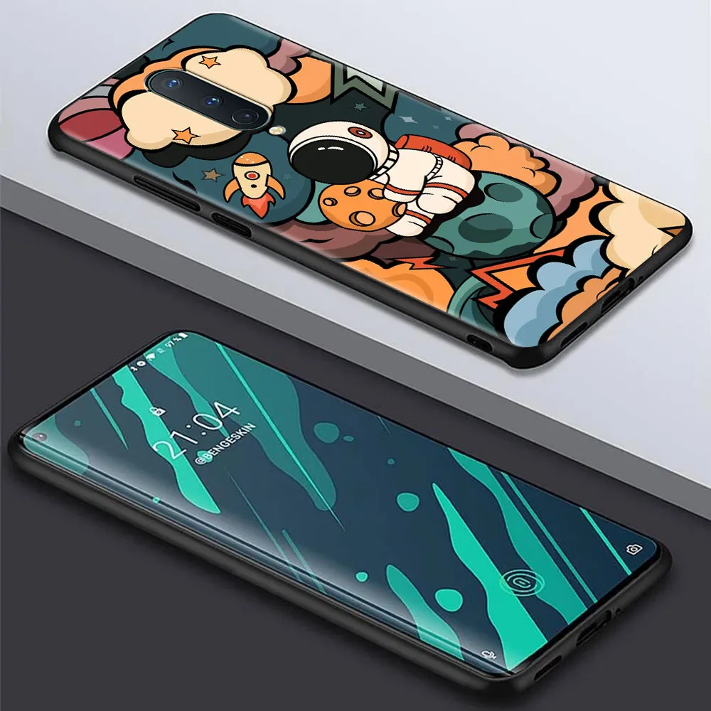 Чехол для OnePlus 8T 8 Nord N10 5G 7 9 7T 9R чехол телефона 1 + 2 N100 N200 Z черный из ТПУ Вселенной