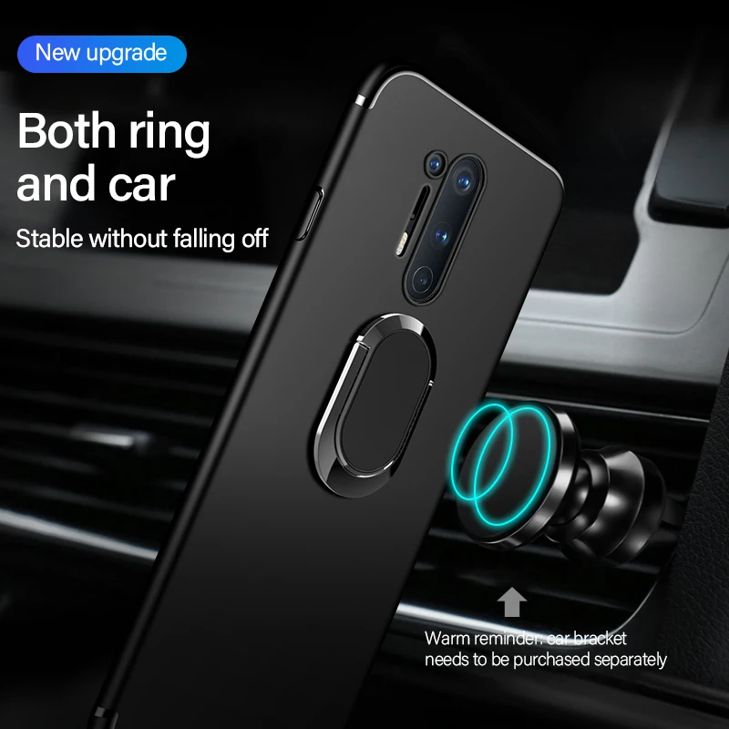 ultra thin magnetic holder soft silicone phone case for oneplus 8 7t 7 pro 6t 6 5t 5 stand finger ring bracket cover free global shipping