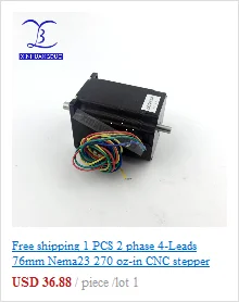 Nema 23 шаговый двигатель 2 фазы 4-Leads 270 Oz-in/180Ncm 76 мм CNC 3d принтер 23HS8430 1,8 deg XINHUANGDUO