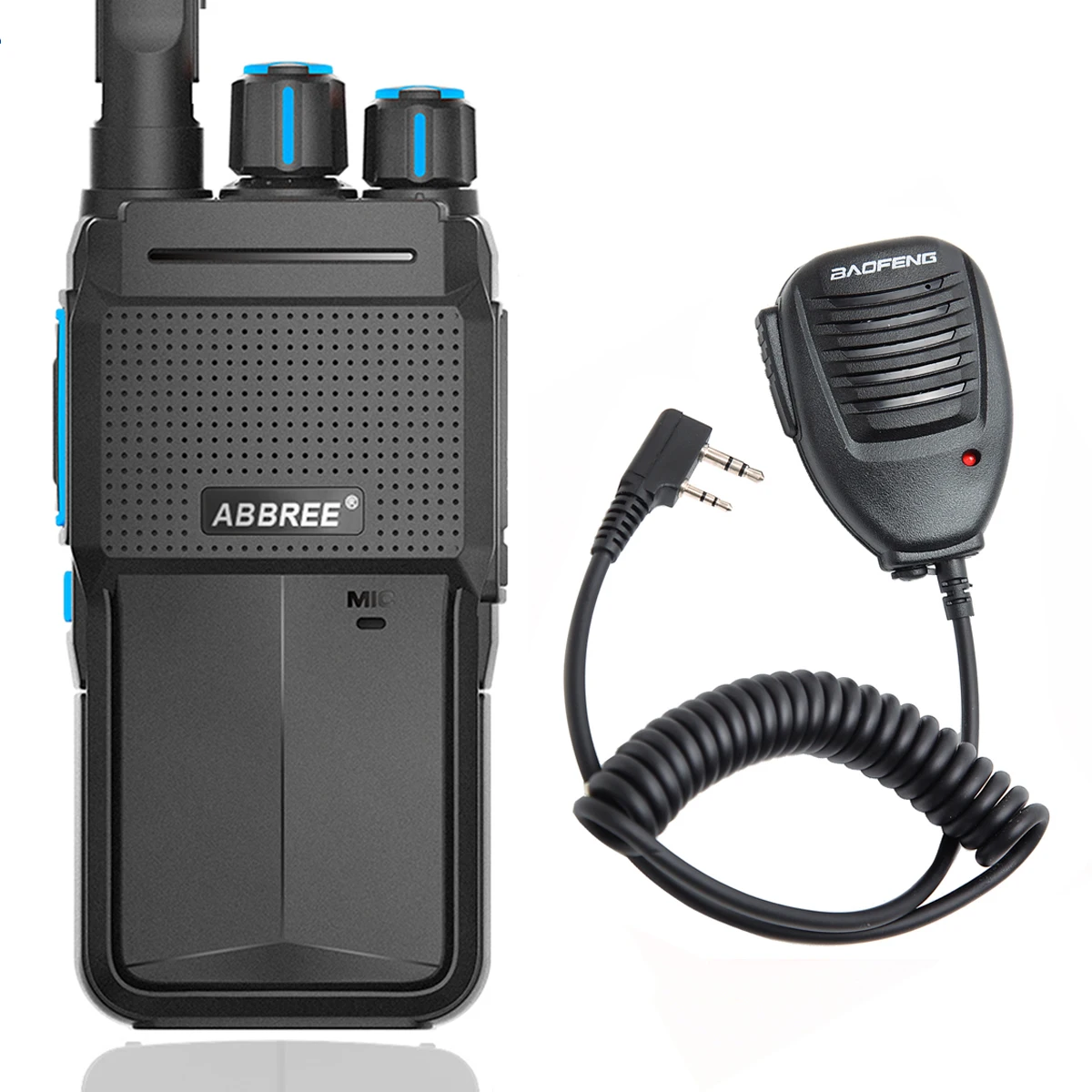 add speaker ABBREE AR-F2 мини-рация двухстороннее радио Портативная радиостанция uhf band 400-480 МГц BF-888S UV-5R HF трансивер - Цвет: add speaker