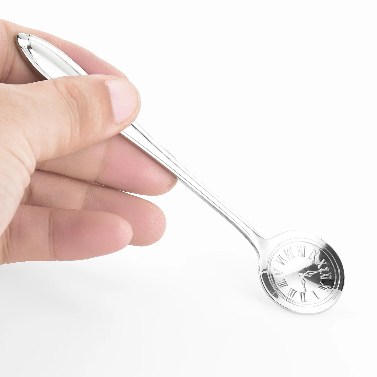 Горячая 1 шт нержавеющая сталь часы время кофе ложка перемешивание чайная | Дом и