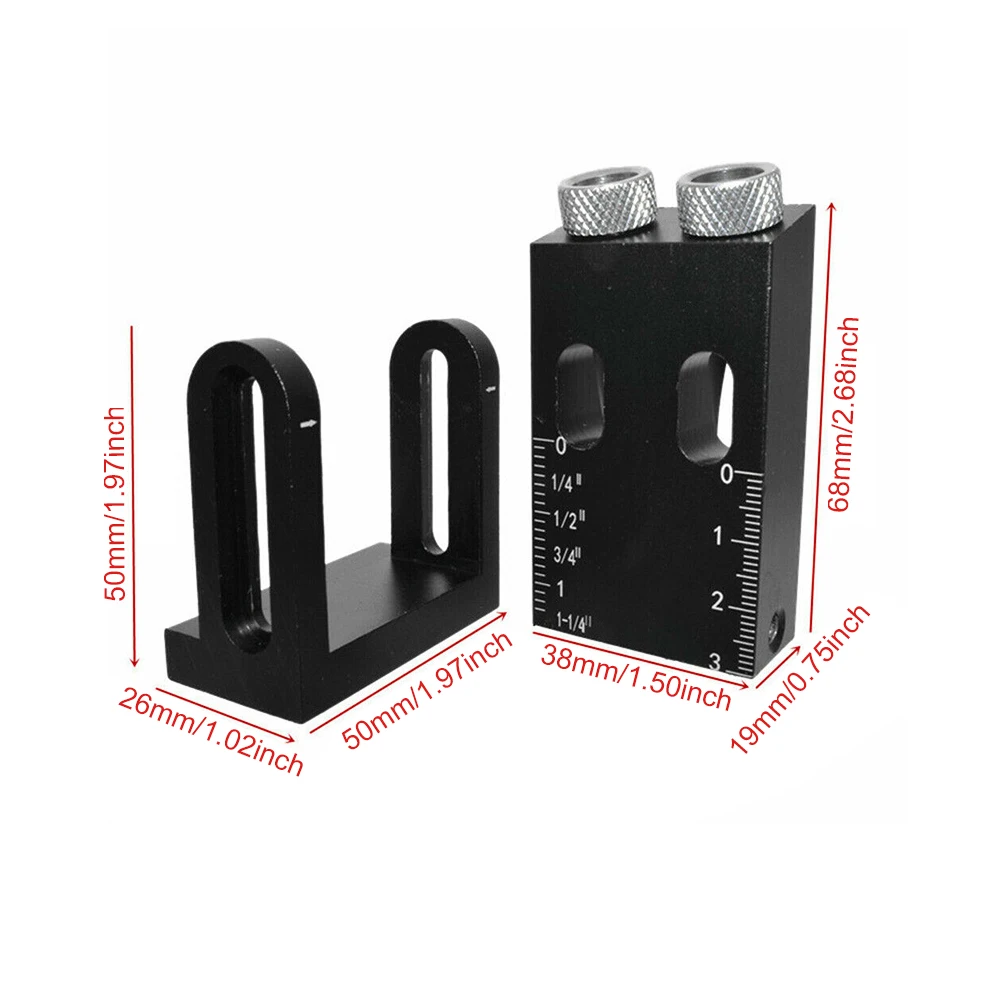 

16pcs 15 Degrees Carpentry Portable Woodworking Tool Puncher Angle Drill Guide DIY Locator Professional Pocket Hole Jig Kit