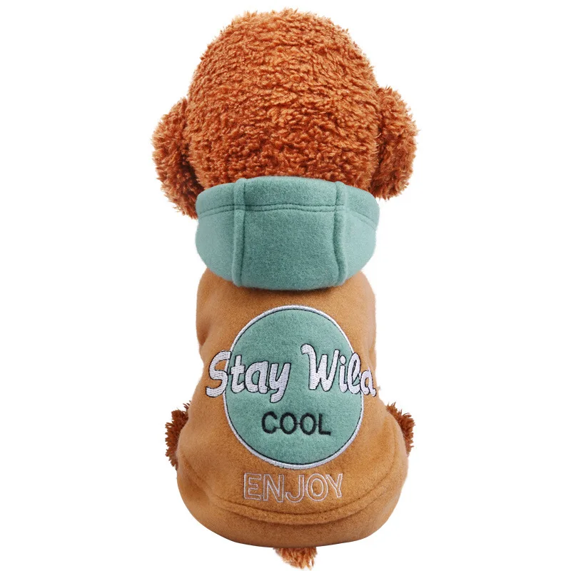 

Платье для домашних животных Тедди Померанский Бишон собака маленькая собака осенний Повседневный шерстяной костюм свитер с капюшоном пал...