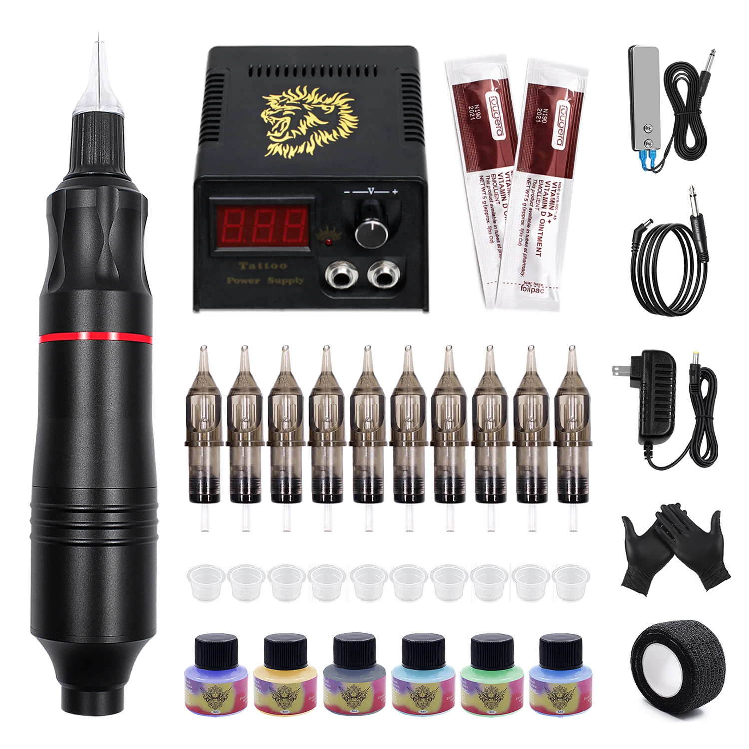 

Tattoo Machine Kit Tattoo Power Supply Rotary Pen Permanent Makeup Machine for Tattoo Microblading for Tattoo Beginners Artist