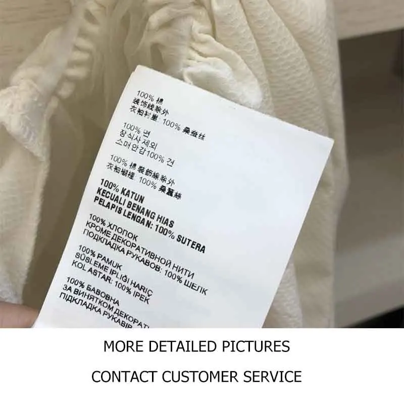 

Cosmicchic 2021 Women Dress Sets Wave Edge V-neck High Waist Single Breasted DressElegant White Dress Puff Sleeve Bow Sweet Top