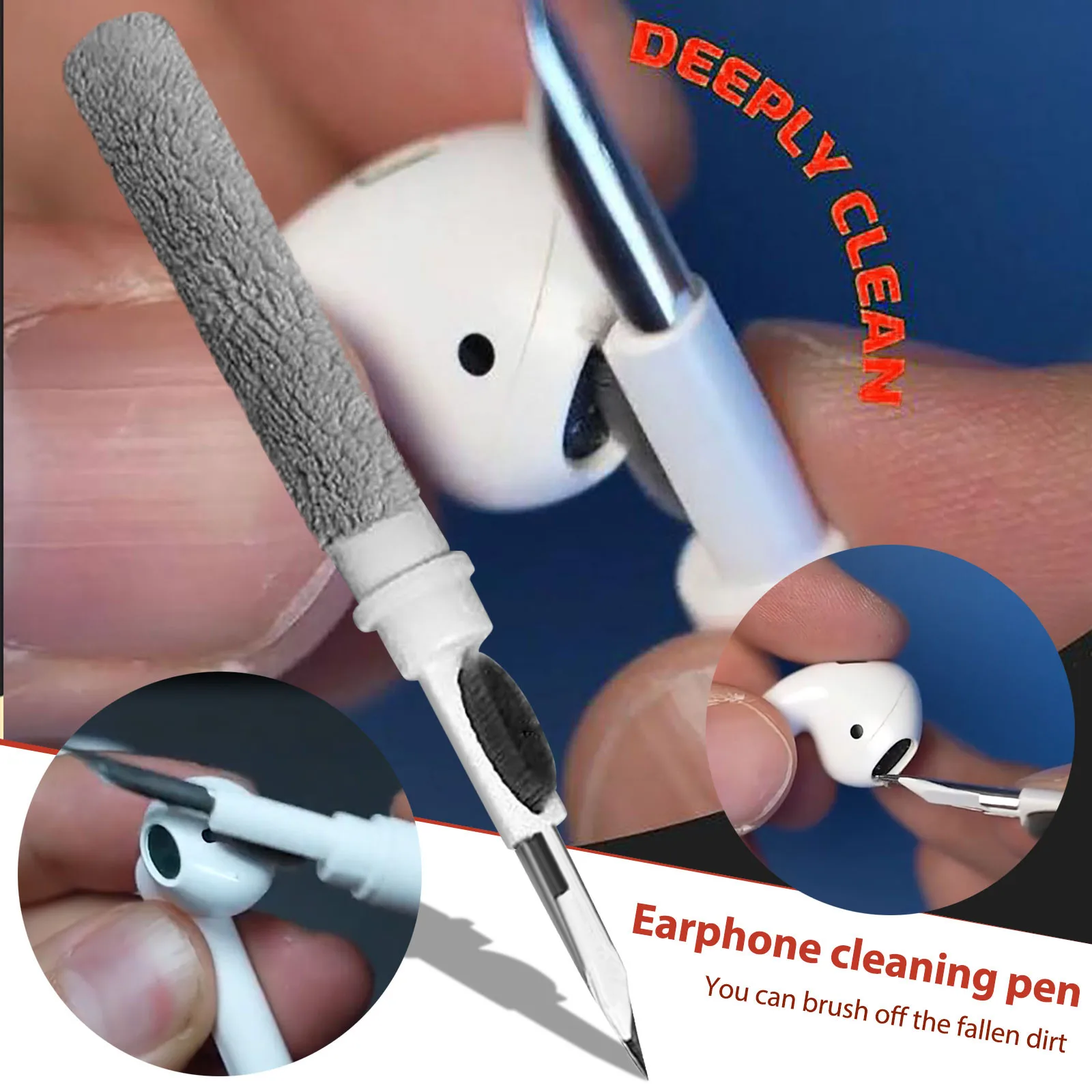 

Bluetooth Earbuds Cleaning Pen Portable Bluetooth Earplug Cleaning Pen Earplug Cleaning Brush Kits Antis Dust Home Tools