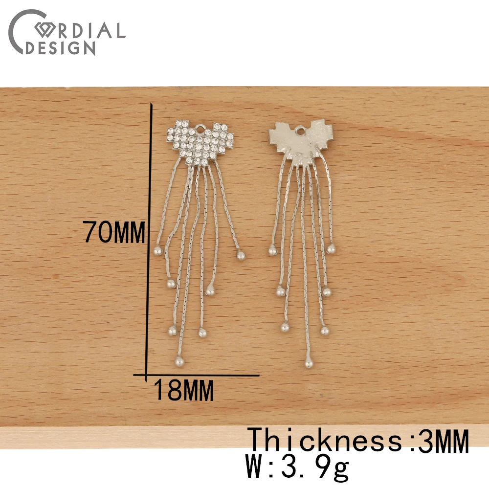 

Cordial Design 50Pcs Jewelry Accessories/Hand Made/Claw Chain/DIY Making/CZ Charms/Jewelry Findings & Components/Earring Pendant