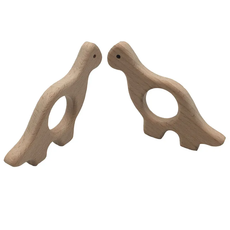 DIY динозавр Юрского периода форма ребенка деревянный Прорезыватель пищевого