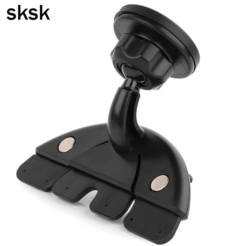 

SKSK 360 Rotate Universal Car CD Slot Strong Magnetic Mount Holder Bracket for iPhone 8 8Plus Smartphone Car Phone Stand