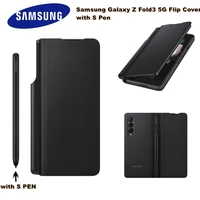100 original samsung galaxy z fold3 5g flip cover with s pen brand new sealed antimicrobial material phone case