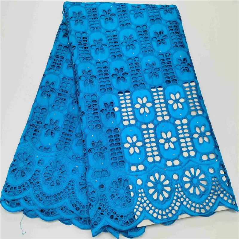 

5+2yards Embroidery Cotton Dry Lace High Quality Swiss Voile Lace Fabric African Sewing Materials Tissus Wedding A329182