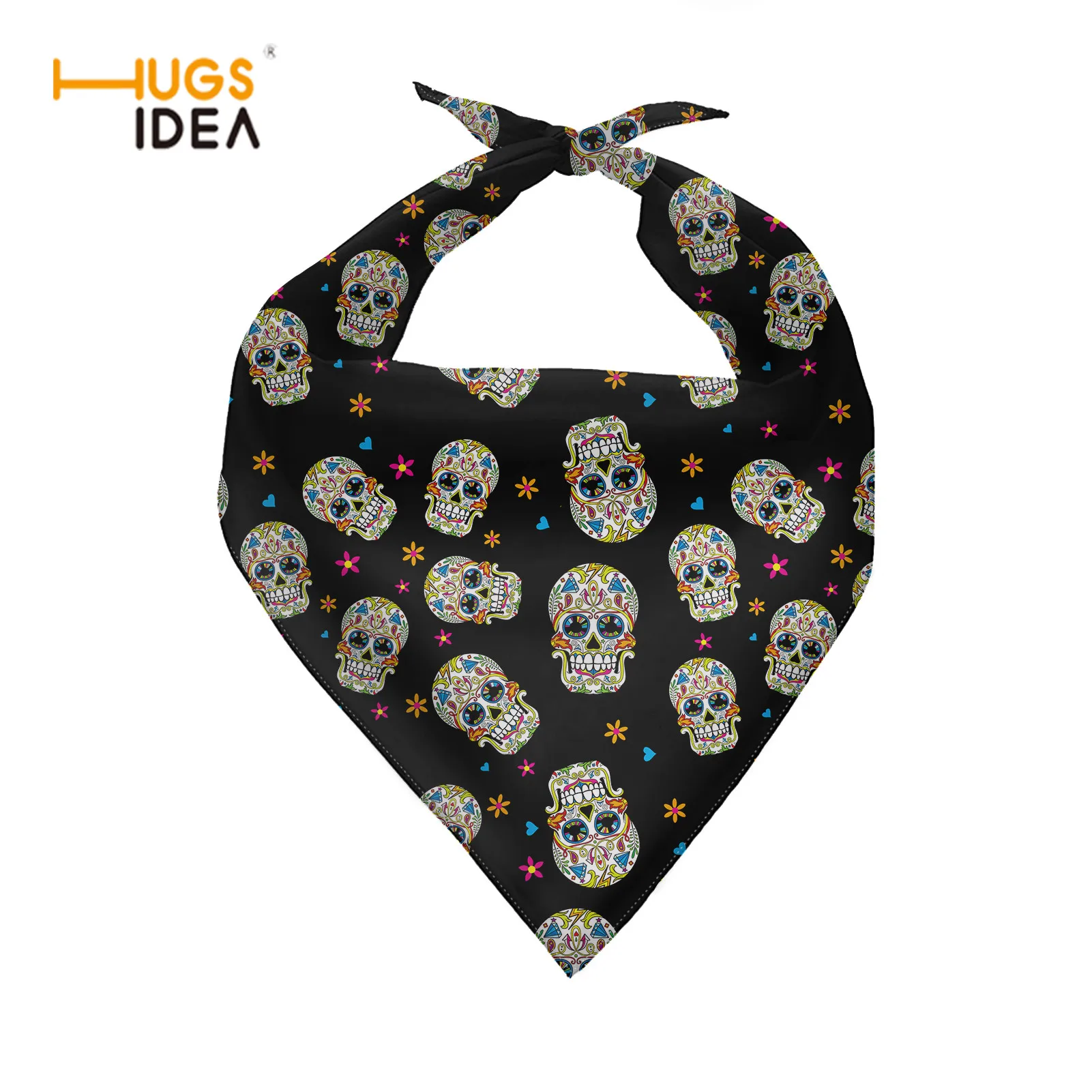 

Puppy Pet Neckerchief Suger Skull Personlized Design Dog Accessories Fashion Small Pet Slobber Towel for Dog Cat