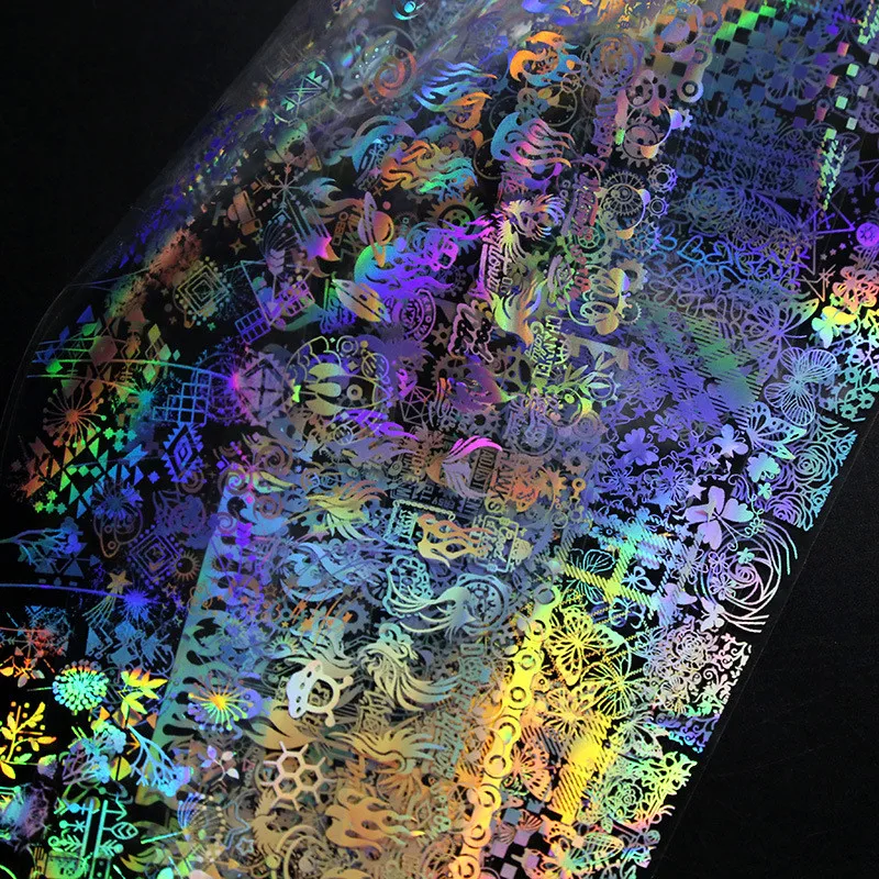 1 рулон фольги для ногтей с изображением пламени одуванчика панды бамбука