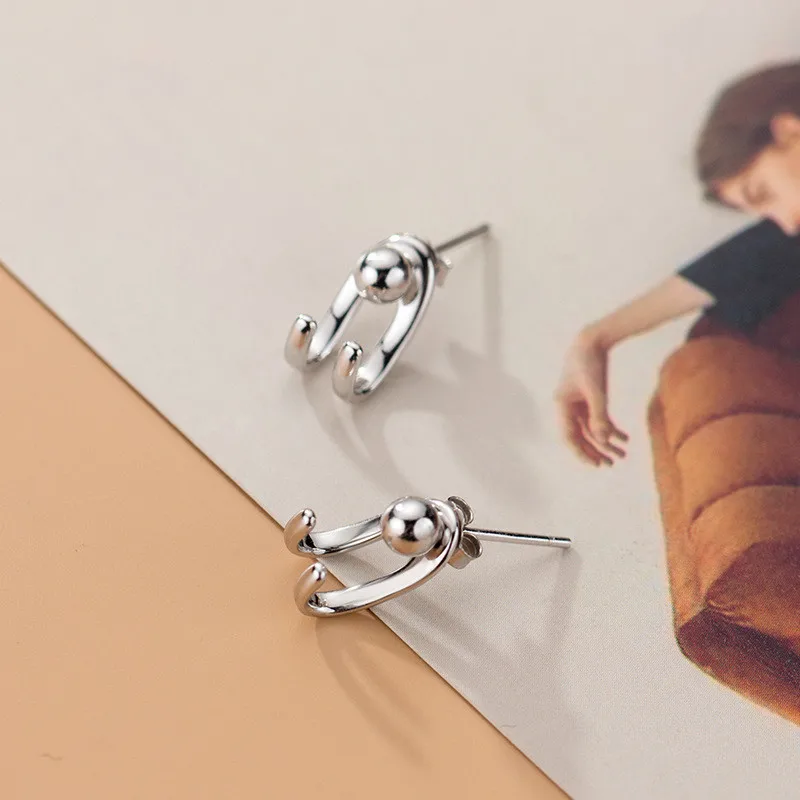 

925 Sterling Silver Hypoallergenic Stud Earring for Women Girl Wedding Gifts Jewelry Brincos eh1347