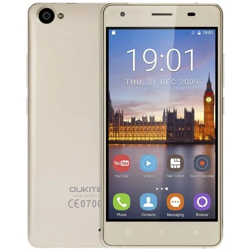OUKITEL C5 смартфон с 5 дюймовым дисплеем четырёхъядерным процессором MTK6737 ОЗУ 2 Гб ПЗУ