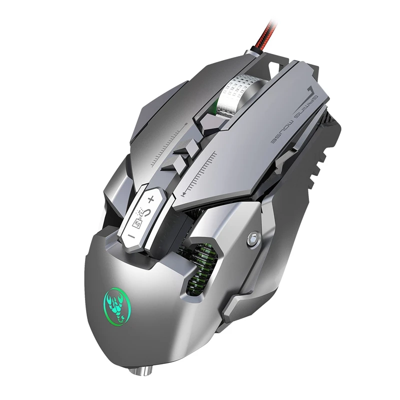 HXSJ J800 Проводная Механическая игровая мышь 6400 точек/дюйм светодиодный с