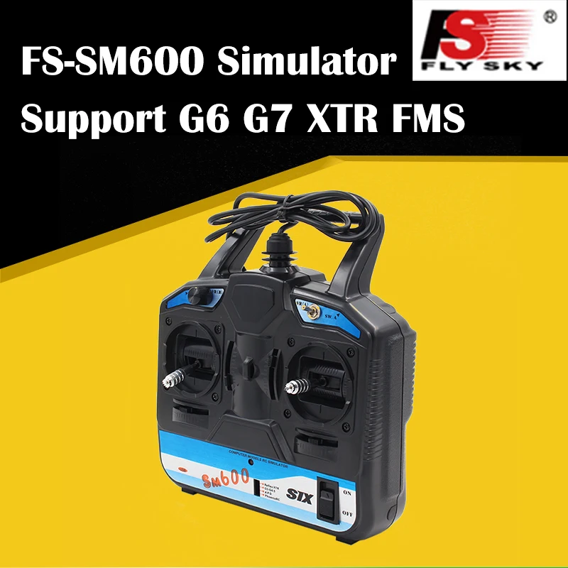 Flysky RC симулятор полета FS SM600 6CH поддержка G6 G7 XTR FMS для самолета 3D вертолета Gilder Fix wing
