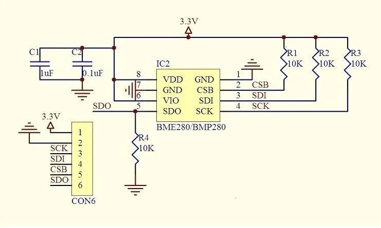 GY-BMP280-3.3 Высокоточный модуль датчика атмосферного давления BMP280 для arduino Замена BMP180 3,3