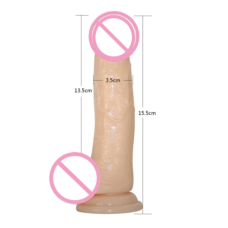 Женский мягкий прозрачный фаллоимитатор Анальная пробка Реалистичная сильная