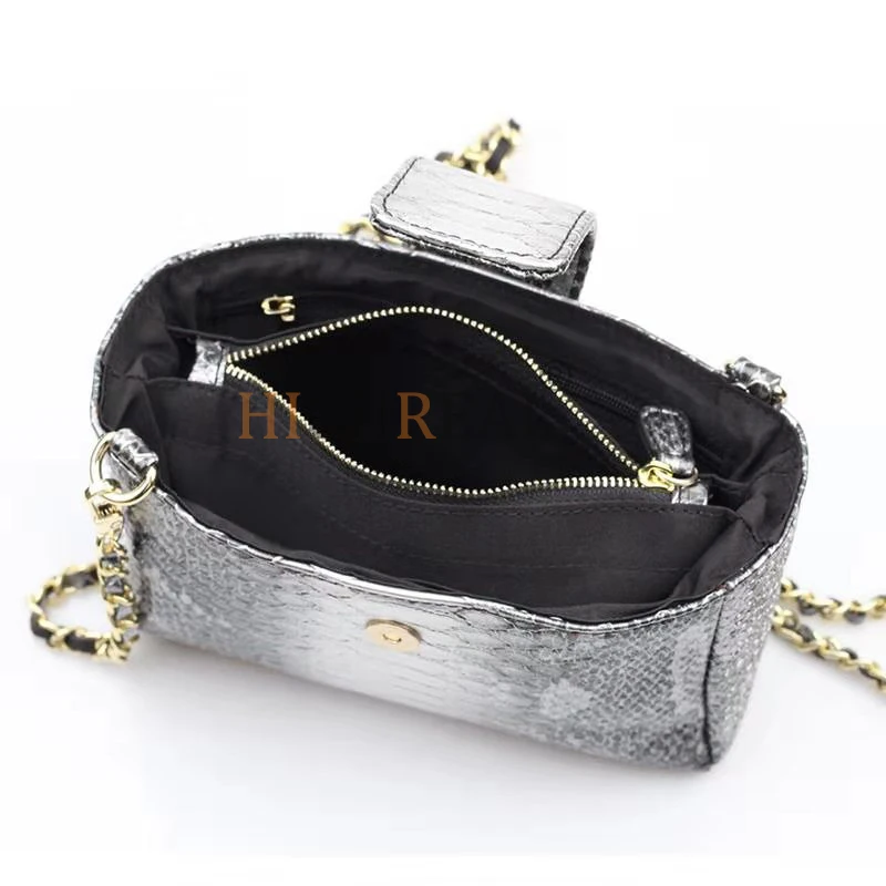 Высококачественная Новая модная цепочка змейка на плечо сумка через с змеиным