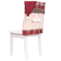 christmas chair back elastic stretch cover santa clause holiday party decor dining kitchen chair covers christmas decoration